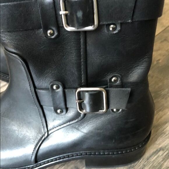 new
Aquatalia Brennen Black Leather Moto Boots - Picture 4 of 6